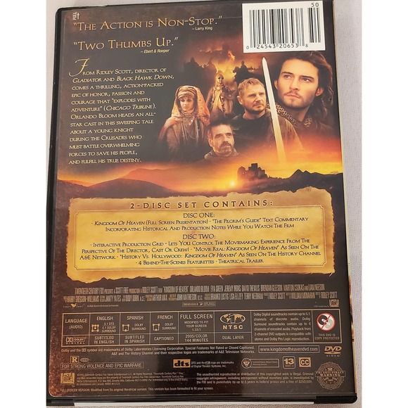 Sword Collection A Knights Tale, Kingdom of Heaven, and First Knight 3 DVD's - Picture 7 of 10